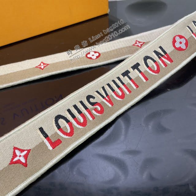 LOUIS VUITTON專櫃新款肩帶 路易威登品牌標識織紋花卉兩面肩帶 LV字母拼接肩帶 J02505  ydh4097